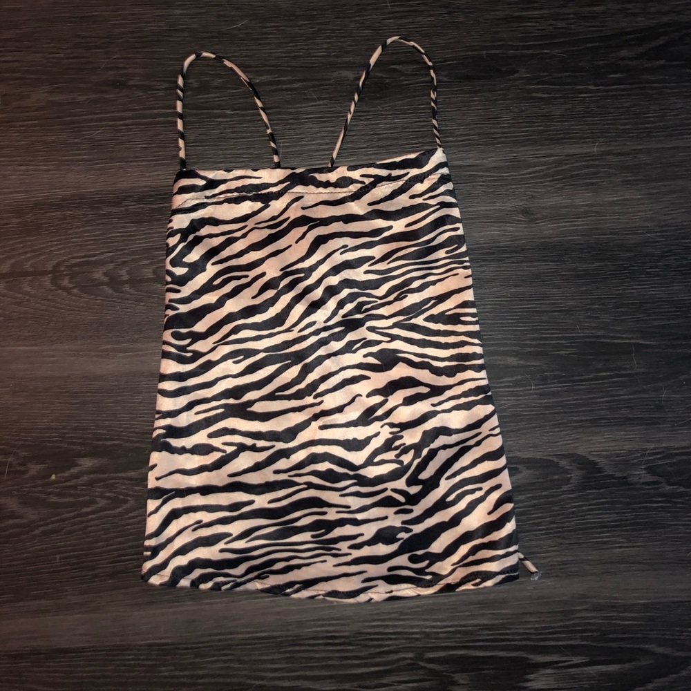 Tie back silk tank top
